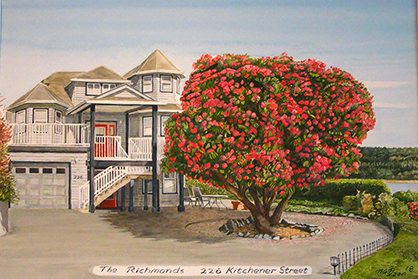 Richmond House with Rhododendron