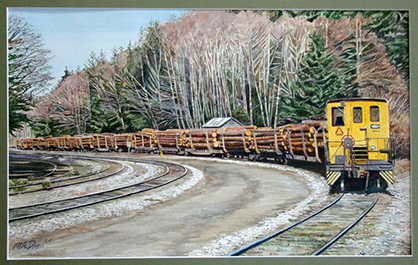 Log Train Near Beaver Cove