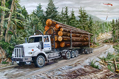 Parker logging truck