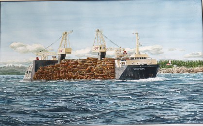 Haida Brave Log Ship