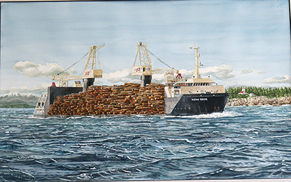 Haida Brave Log Ship